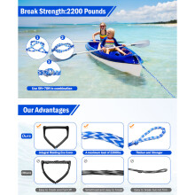 Premium Wakeboard Tows Rope 23M 75FT Length For Smooth And Stable Water Sports