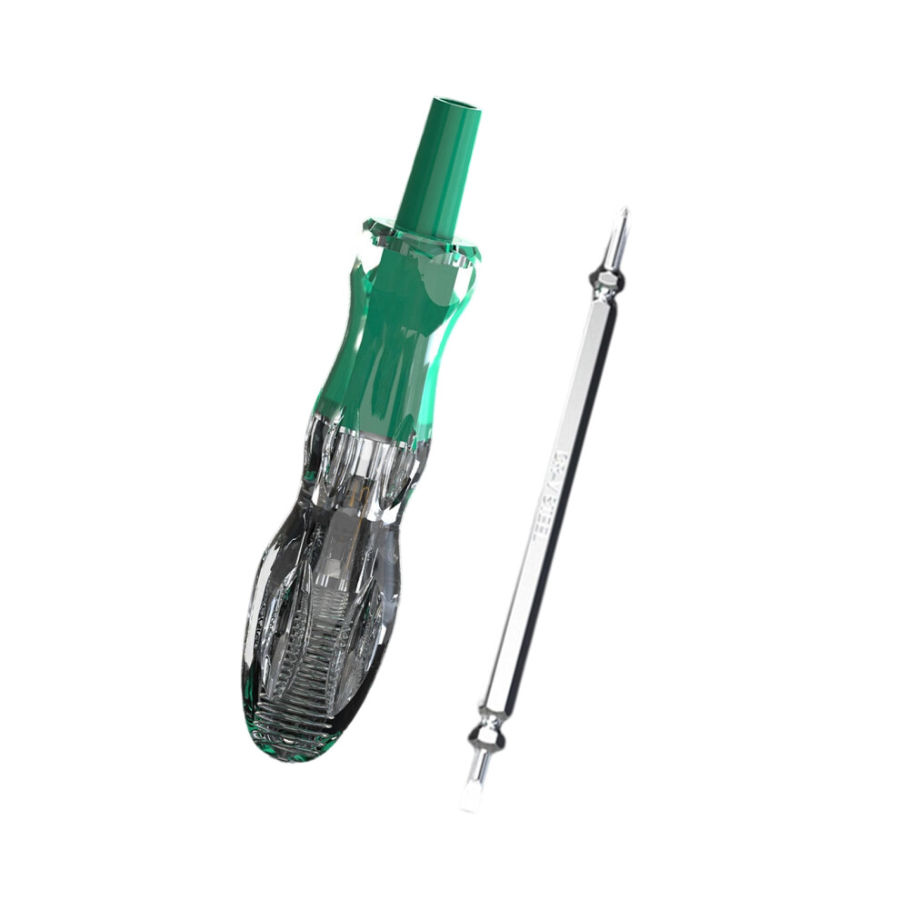 Double Bit Replaceable 100-500V Electrical Tester Voltage Detector Screwdriver Large 7754004646636