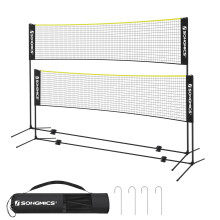 SONGMICS 4M Badminton Net Volleyball Net Adjustable Height Portable Set for Tenn