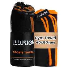 illusion Small Microfibre Gym Towel for Active Sports (40x80cm) - Lightweight Qu