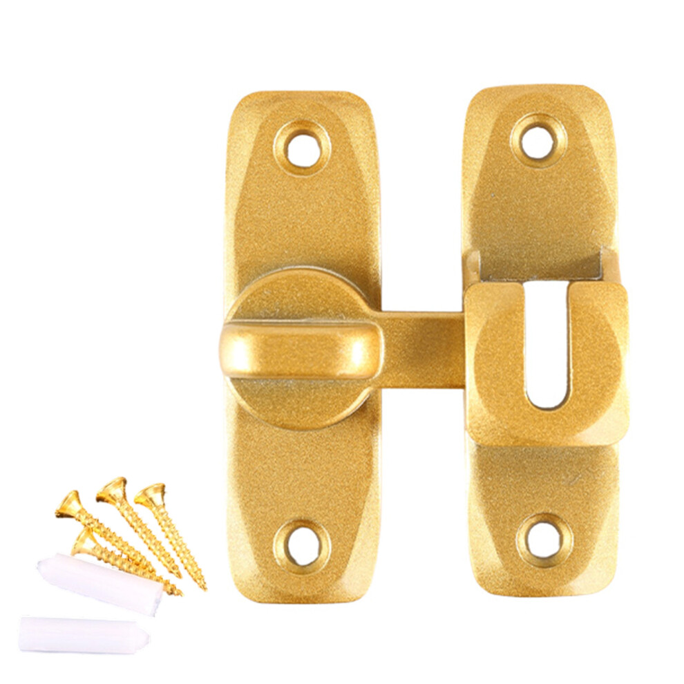 Sturdy Aluminum Restroom Latches Works With 180 And 90 Degree Doors In Vehicles Gold 7754004650657
