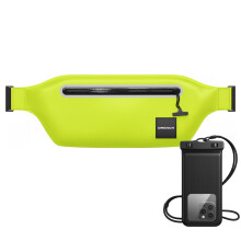 Drench 100% Waterproof Neon Bum Bag & Phone Pouch Set | High Visibility Waterproof Waist Bag for Festivals, Raves, Jouvert & Beach Holidays | Waterpr