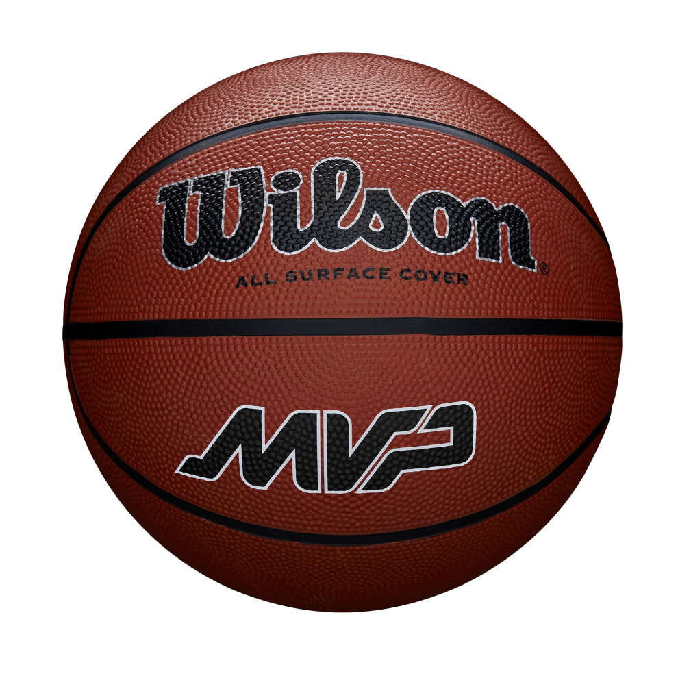 Photos - Basketball Wilson MVP , Made From Durable Rubber For All-Surface Performance, Experience Enhanced Grip & Control, Colour: Bro 