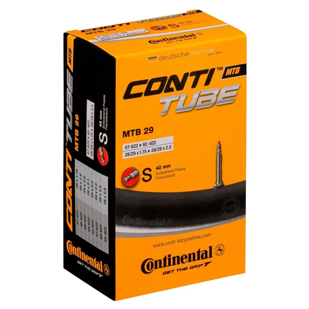 Continental Air Tube - Bicycle Mtb 29 Inch Bicycle Tube, Black, 47/62-622, 01821