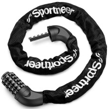 Sportneer Bike Locks - High Security Bicycle Chain Lock 5-Digit Resettable Combination Anti-Theft Cycle Locks Bike Accessories for Bicycle, Motorcycl
