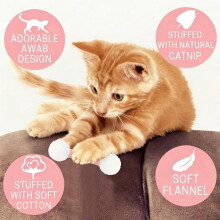 Cotton Swab Plush Cats Chew Toy For Relaxation And Play Relieving Stress Red