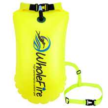 WholeFire 20L Swim Buoy, Waterproof Inflatable Dry Bag Swim Safety Float for Water Sports, Open Water Swimmers, Triathletes, Kayakers and Snorkelers