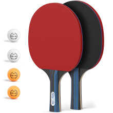 Glymnis Table Tennis Bats and Balls Set, Premium Ping Pong Rackets & Case