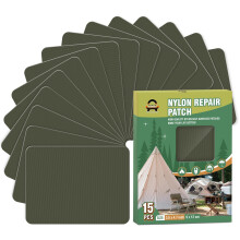 15 Pieces 9 x 12 cm Nylon Repair Patches Nylon Fabric Patch Self-Adhesive Tent Repair Tape Waterproof Lightweight Repair Patches Repair Patch Kit for