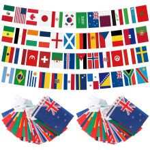G2PLUS World Cup Football Bunting 2026, 48 Teams Flags of the World,