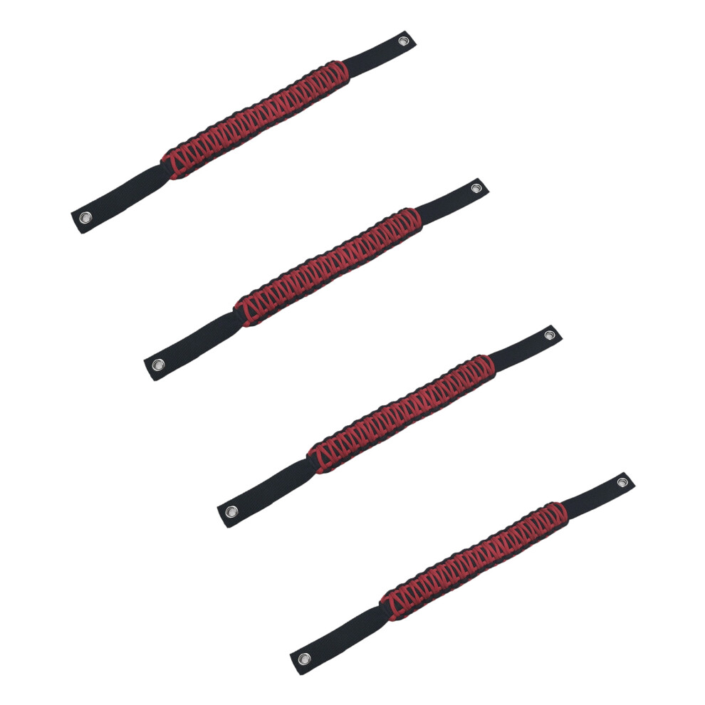 4 Pieces Ergonomic Vehicle Arm Rests Designed For Secure Grip While Driving Red 7754004657038