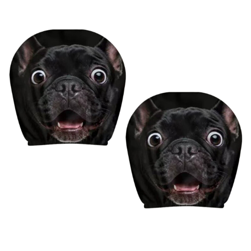 Playful Shocked Pug Car Seat Headrest Covers Universal For Most Vehicles 7754004620575