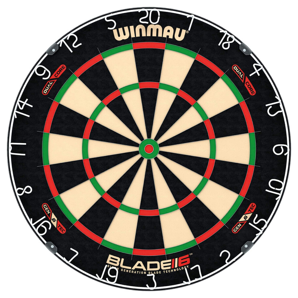 Winmau Darts - Blade 6 Dual Core Dartboard - Professional Steel Tip Dart Board With Official Tournament Specifications - Endorsed By The Pdc