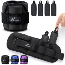 Sportneer Adjustable Ankle Weights: Improved Adjustable Leg Weights, Weight Cuffs Weights for Gym, Fitness, Workout, 1-5 lbs per Ankle, 1-10 lbs per