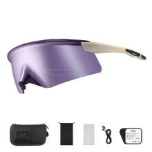 High Performances Motorcycle Riding Glasses Windproof UV Protection PC Lens Set Purple