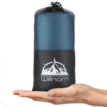 WILLNORN Sleeping Bag Liner - Soft & Lightweight Travel Sheet for Adults, 220x95cm - Portable & Easy Care, Ideal for Backpacking, Camping, Hotels, an