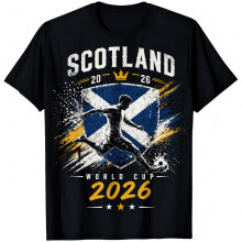 Scotland 2026 World Cup Shirt – Scottish Football Fan Graphic Tee Kids Womens Mens T Shirt Large Black