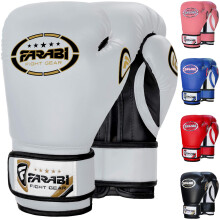 Farabi Sports Kids Boxing Gloves 6, 8-oz Junior Muay Thai Gloves Youth Kickboxing Sparring Punching Bag Training Gloves (White, 8-oz)