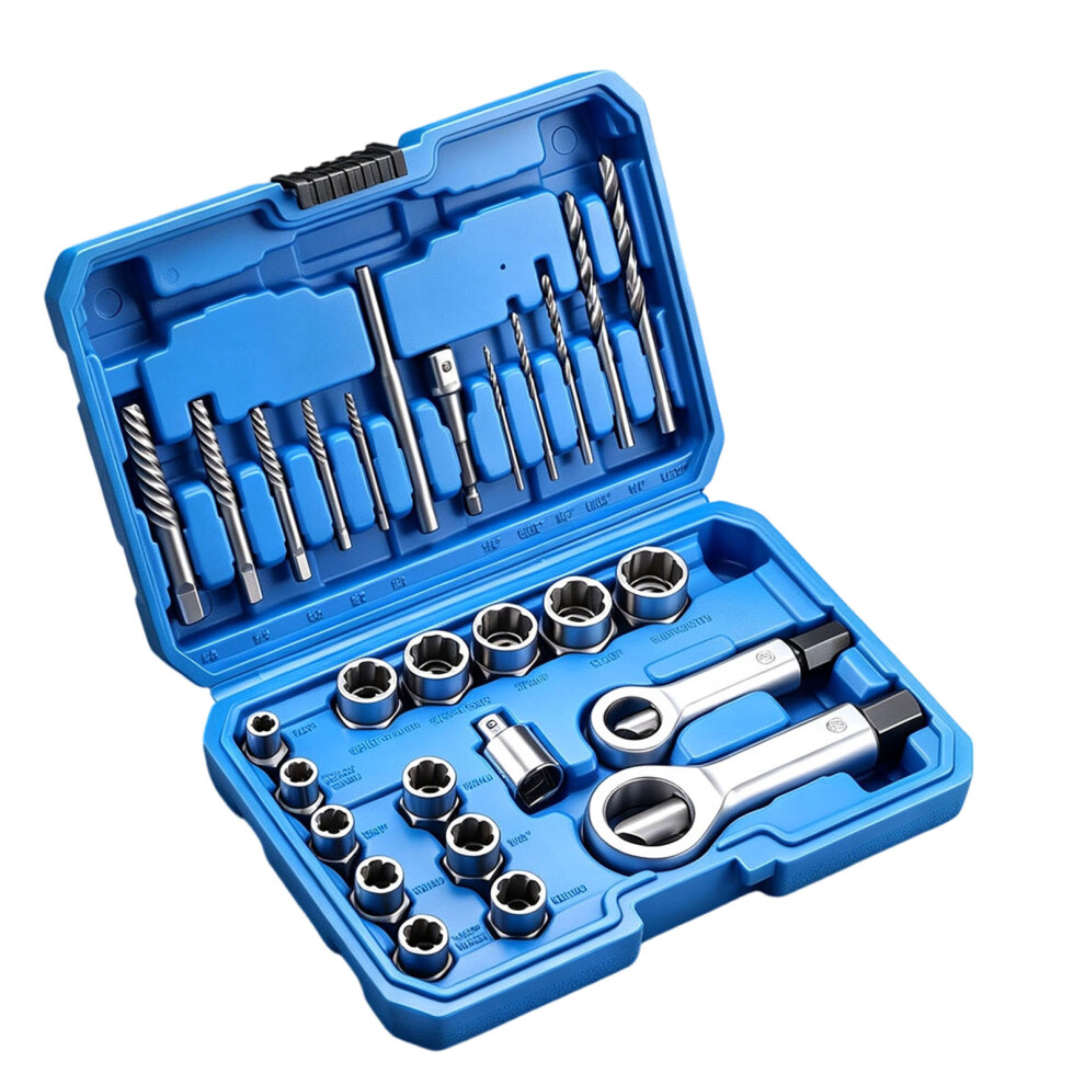 Accuracy Engineered Nut Removal Kit For Stuck Or Broken Bolts And Screws 28 Pieces 7754004606821