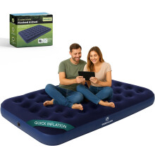 Green Haven Double Blow Up Airbed – Inflatable Waterproof Mattress