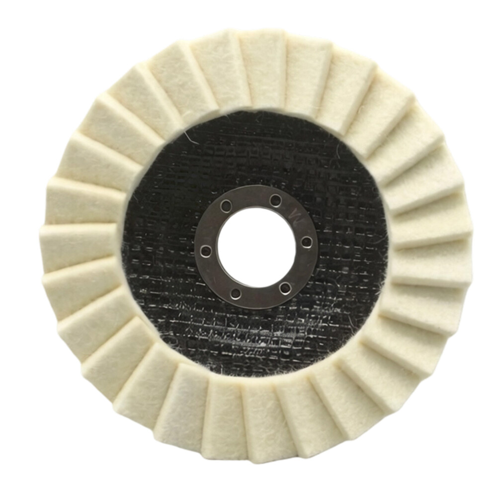 Wool Polishing Disc Hand Wash Friendly Multiple Surfaces 115Mm Felt Louver Wheel 7754004638969