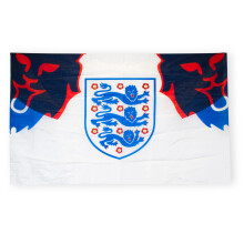 Hy-Pro Official England Flag 5ft x 3ft - Polyester National Football Banner for Home & Match Display - Supporters' Gear with Large Blue Crest & Lion