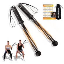 Paleclouds Ropeless Battle Rope, Upgrade Weighted Cordless Battle Ropes with Training Poster & Storage Bag, Portable Silent Home Workout Equipment fo