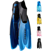 Cressi Agua Adjustable Swimming Fins - Training Fins for Powerful Propulsion - Durable Travel Flippers - Comfort Fit Snorkelling Flippers - r.blue -