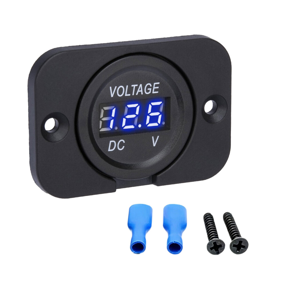 Universal Digital Voltage Gauges Voltmeter Panel For 12V 24V Electrical Systems Blue 7754004636613