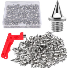 JULMELON 120PCS 1/4in Stainless Steel Track & XC Spikes for Golf