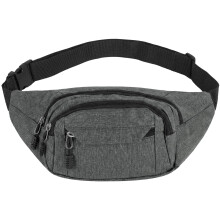 Bumbag Waist Fanny Pack, Waterproof 4 Zip Pockets Waistpacks with Adjustable Bel