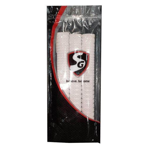 SG Cricket Bat Grip Hexa White (Pack of