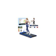 BLACK LORD Flat Walking Pad, Compact Under Desk Treadmills for Home with LED Display, Bluetooth Speaker, Remote Control, Portable Running Machine, 12