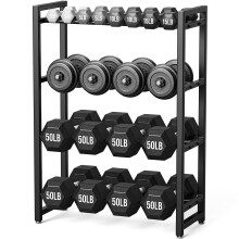 1100 lb Capacity, 4 Tier Dumbbell Rack, Weight Rack for Home