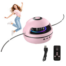 Music Jump Rope Machine – Wireless Skipping Rope with Bluetooth Speaker, 10 Speed Levels, LED Display Counter, Colourful Lights – Smart Cordless J
