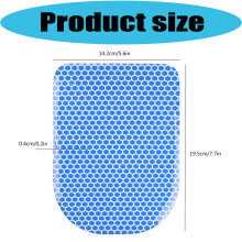 2Pairs Ski Boot Liner Pad Adhesive Gel Shin Guards For Skiing Injury Gradient blue os