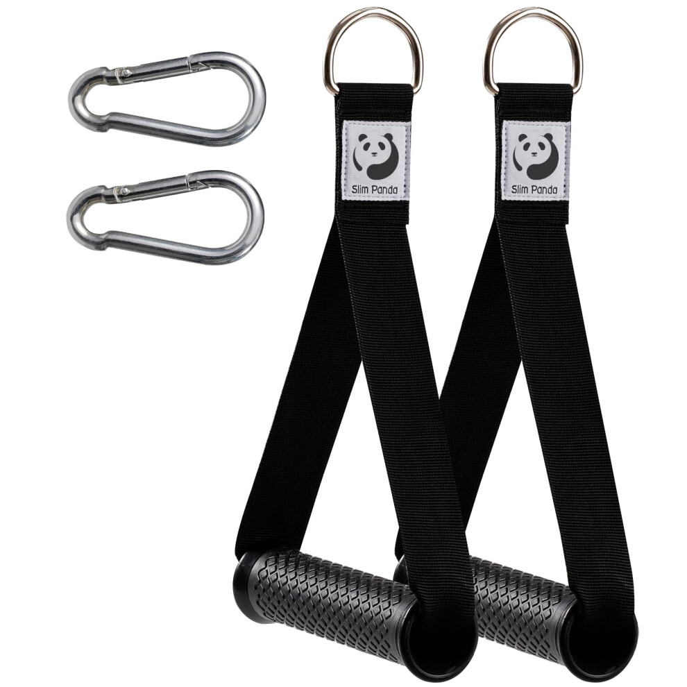 Photos - Other Trainers Slim Panda Exercise Handles, Resistance Band Handle, Heavy Duty Handle Attachments for Cable Machine, Pull Down Home Gym for