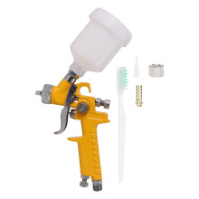 Professional HVLP Sprayer Guns 0.8Mm Nozzle Airbrush For Car Furniture Painting Yellow