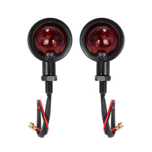 Turn Signal Lights For Cruiser Bikes Aluminum Construction Easy Installation Black red