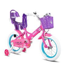STITCH Little Daisy 16 Inch Kids Bike for 5-7 Years Girls with Stabilisers & Doll Seat, 16 Inch Princess Girls Bike with Basket &