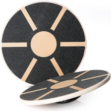 Lions Wooden Balance Board - Non-Slip Surface Exercise Fitness Workout Rehabilitation Training Exercise Wobble Boards for Physical Therapy, Men Women