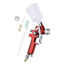 0.8Mm Paint Sprayer Guns Air Paint Guns With Paint Mixing Cup And Adapter Red
