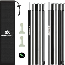 Tent Poles for Tarp, AVOFOREST Camping Tent Tarps Poles Adjustable Camping Accessories 190cm Heavy Duty Poles Thicker Tent Pole with a Diameter of 16