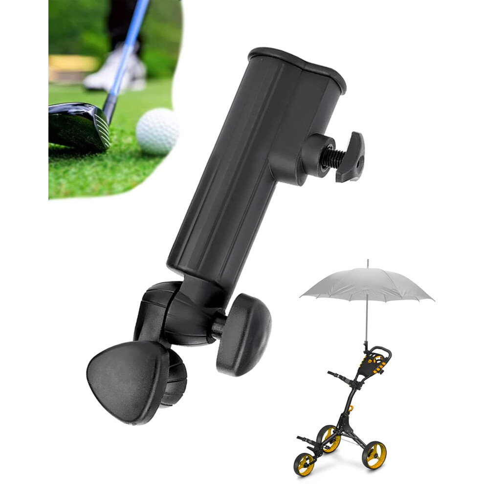 Photos - Golf  Accessories,  Umbrella Holder,  Umbrella Holder for Trolley, Adjustable Anti-Fall Black Umbrella Stand Attachme