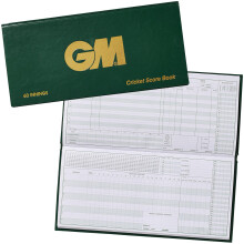 Gunn & Moore GM Cricket Scorebook | Bowling Analysis | Green with Gold GM Logo | 60 Innings