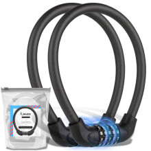 JIMJOOS Heavy Duty Bike Locks - 5-Digit Combination Cable Bicycle Locks - Waterproof Motorbike Locks - Ideal for Cycle, Motorcycle, Scooter, Mountain