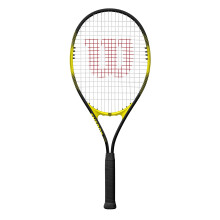 Wilson Energy XL Tennis Racket, Made with AirLite Alloy, Generous Head and Shock Absorb Sleeves, Extra Length, Comes Pre-Strung, Colour: Black/Yellow