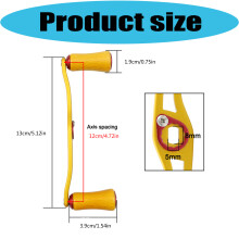 Double Handle Fishing Reel Handle Assembly Part Baitcasting Fishing Reel Handle Golden