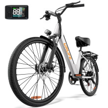 URLIFE 26" Electric Bikes for Adults, Mountain Bike with LCD Display, 36V 13AH Removable Battery 250W Brushless Motor, 7-Speed Derailleur 80KM Max Ra