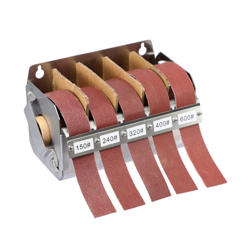 Metal Grinding Roll Keeper Sanding Belt Roll Box Multi Grits Sandpaper Dispenser